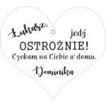 Zawieszka do auta z grawerem. Personalizowany prezent dla Chłopaka - obrazek 3
