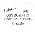 Zawieszka do auta z grawerem. Personalizowany prezent dla Chłopaka - obrazek 3