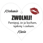 Zawieszka do auta z grawerem. Personalizowany prezent dla Chłopaka - obrazek 4