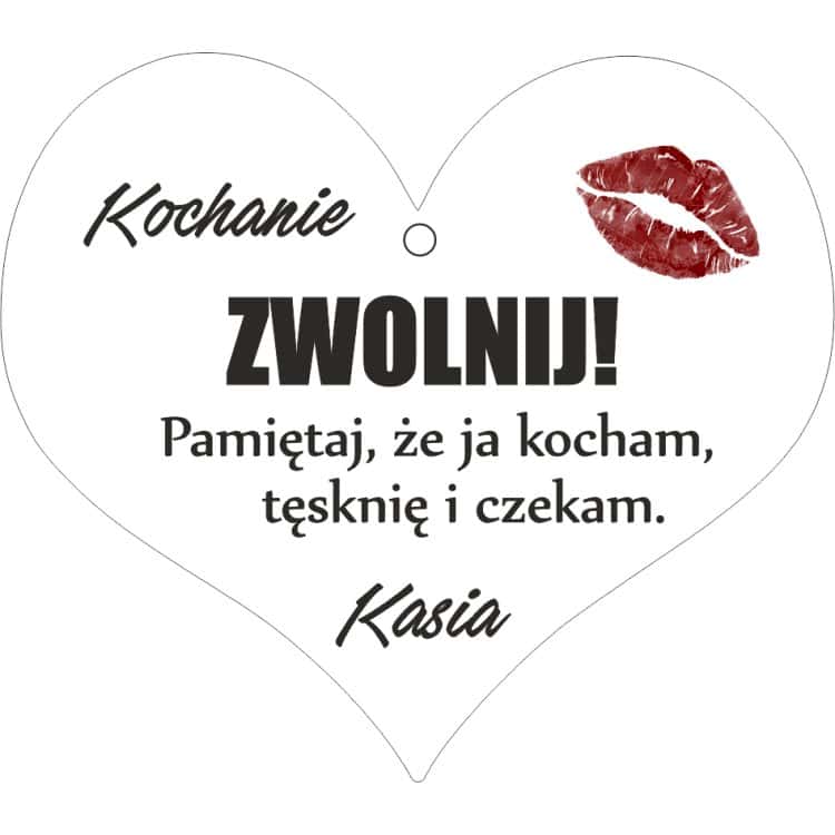 Zawieszka do auta z grawerem. Personalizowany prezent dla Chłopaka - obrazek 4