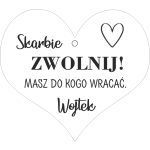 Zawieszka do auta z grawerem. Personalizowany prezent dla Chłopaka - obrazek 5