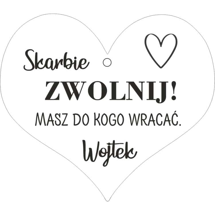 Zawieszka do auta z grawerem. Personalizowany prezent dla Chłopaka - obrazek 5