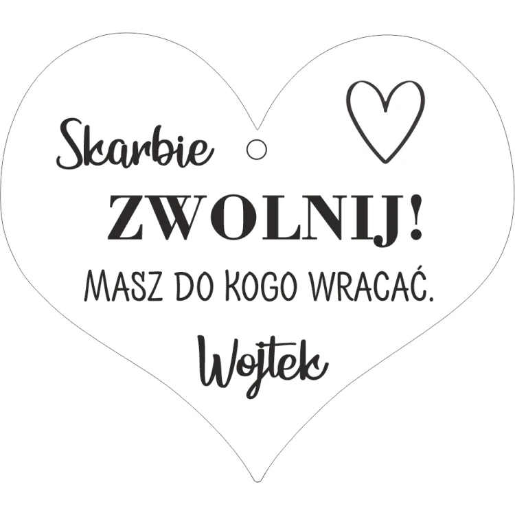 Zawieszka do auta z grawerem. Personalizowany prezent dla Chłopaka - obrazek 5
