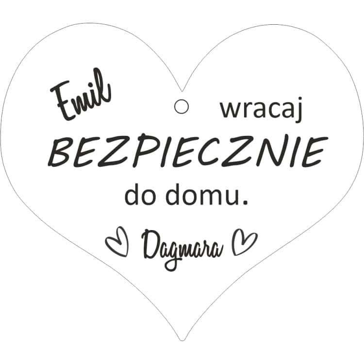 Zawieszka do auta z grawerem. Personalizowany prezent dla Chłopaka - obrazek 6