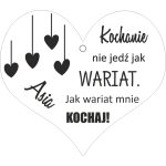 Zawieszka do auta z grawerem. Personalizowany prezent dla Chłopaka - obrazek 7