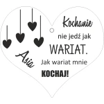 Zawieszka do auta z grawerem. Personalizowany prezent dla Chłopaka - obrazek 7