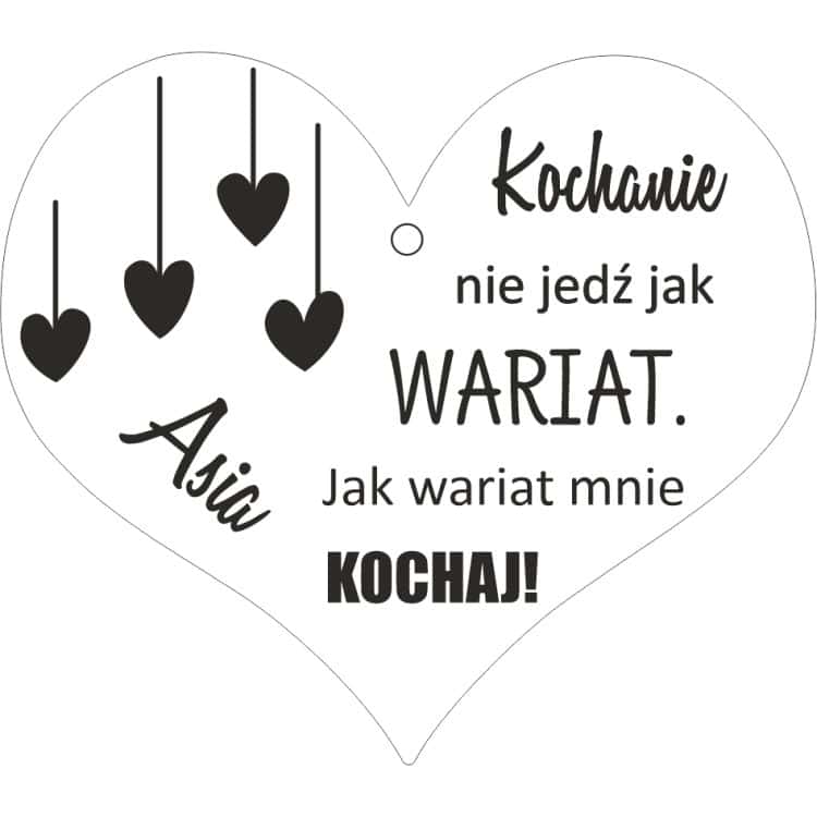 Zawieszka do auta z grawerem. Personalizowany prezent dla Chłopaka - obrazek 7