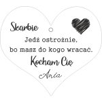 Zawieszka do auta z grawerem. Personalizowany prezent dla Chłopaka - obrazek 8
