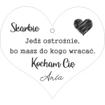 Zawieszka do auta z grawerem. Personalizowany prezent dla Chłopaka - obrazek 8