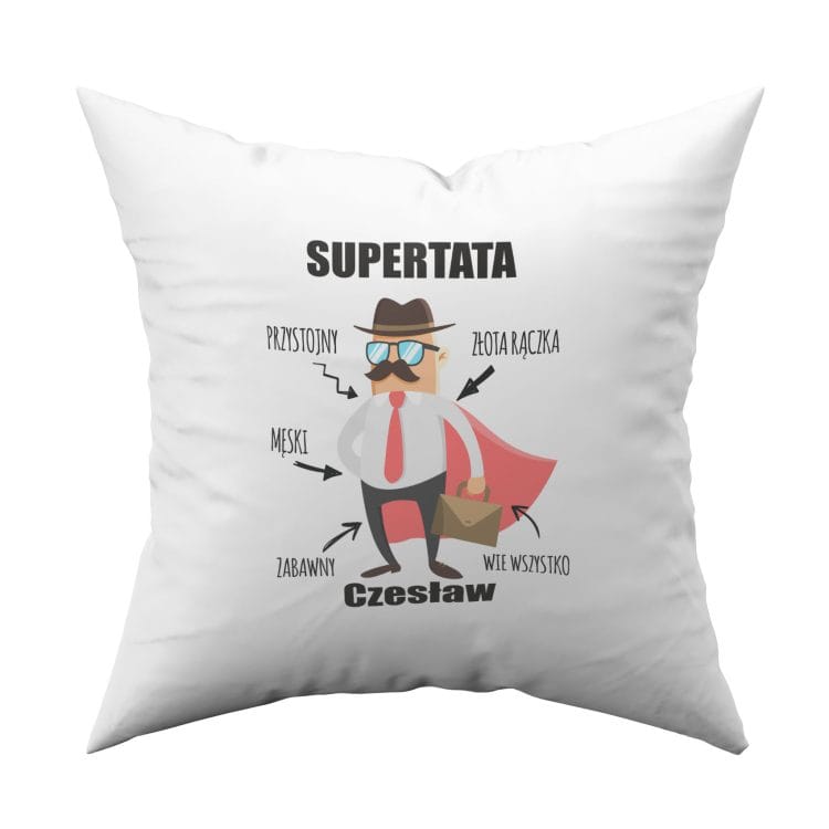 Poduszka z nadrukiem dla super taty - obrazek 2