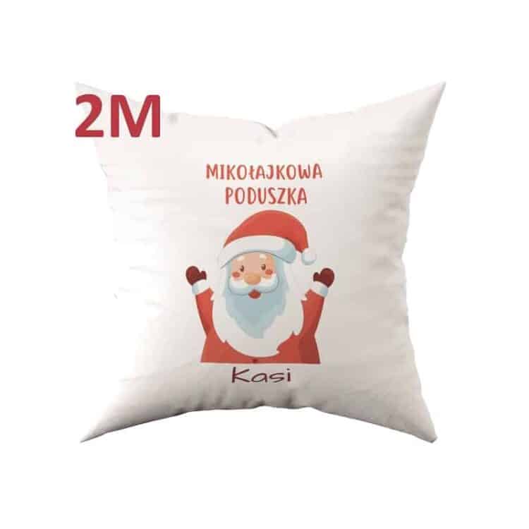 Poduszka świąteczna z nadrukiem Mikołaj Mikołajki na Święta pod choinkę - obrazek 3