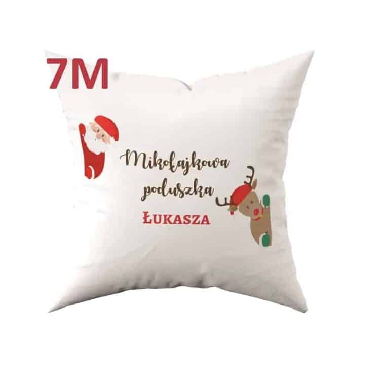Poduszka świąteczna z nadrukiem Mikołaj Mikołajki na Święta pod choinkę - obrazek 8
