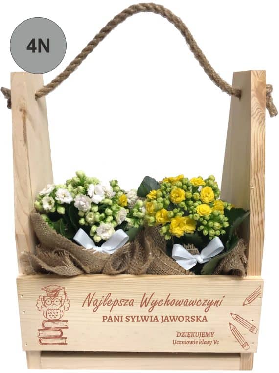 Doniczki personalizowane dla nauczyciela