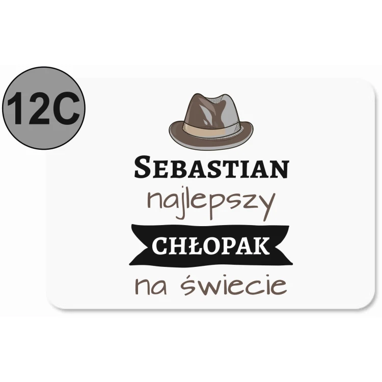Biała Podkładka pod Myszkę Personalizowana dla Dziecka z Imieniem - Prezent na Dzień Chłopaka. - obrazek 13