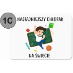 Biała Podkładka pod Myszkę Personalizowana dla Dziecka z Imieniem - Prezent na Dzień Chłopaka. - obrazek 2