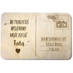 Prezent dla taty personalizowana drewniana kartka - obrazek 2