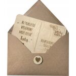 Prezent dla taty personalizowana drewniana kartka