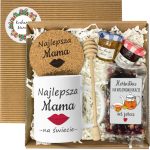 Zestaw prezentowy dla mamy. Herbata miód kubek