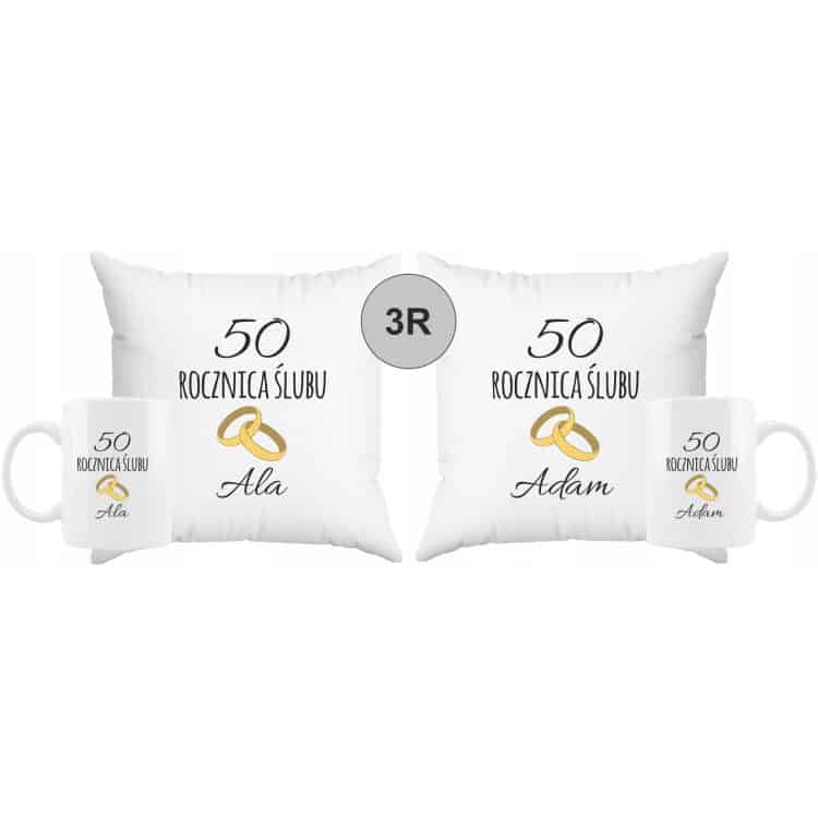 2x Kubek poduszka 50 25 40 rocznica ślubu skrzynka - obrazek 5