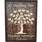 Prezent na 30 40 50 60 70 urodziny ramka