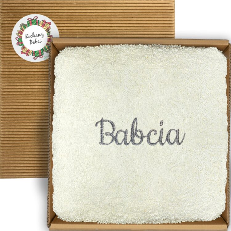 Ręcznik z haftem dla babci w pudełku - obrazek 4