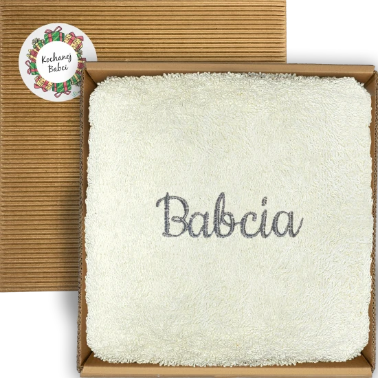 Z20 ręcznik BABCIA główne Ręcznik z haftem dla babci w pudełku - obrazek 1
