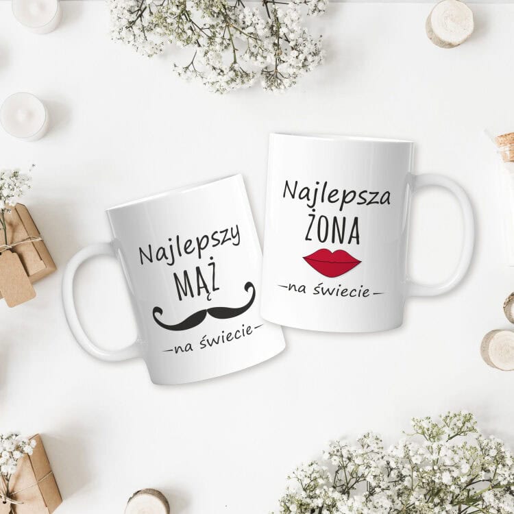 Prezent zestaw ręczniki, kubki w skrzynce najlepsza żona/najlepszy mąż - obrazek 4