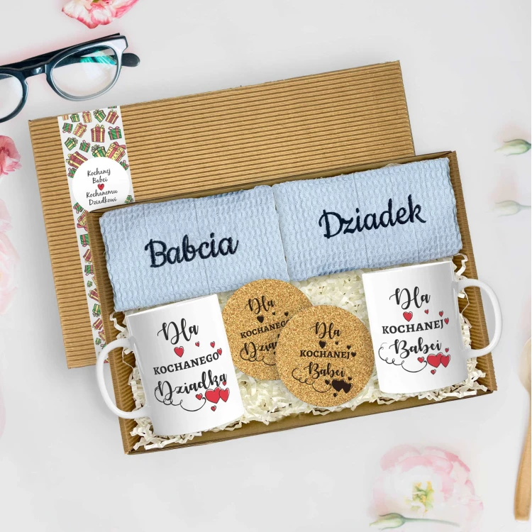 Zestaw ściereczek i kubków dla Babci i Dziadka - obrazek 2