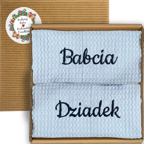 Z20 2 x ścierka BABCIA DZIADEK Zestaw ściereczek dla babci i dziadka 2szt. - obrazek 1