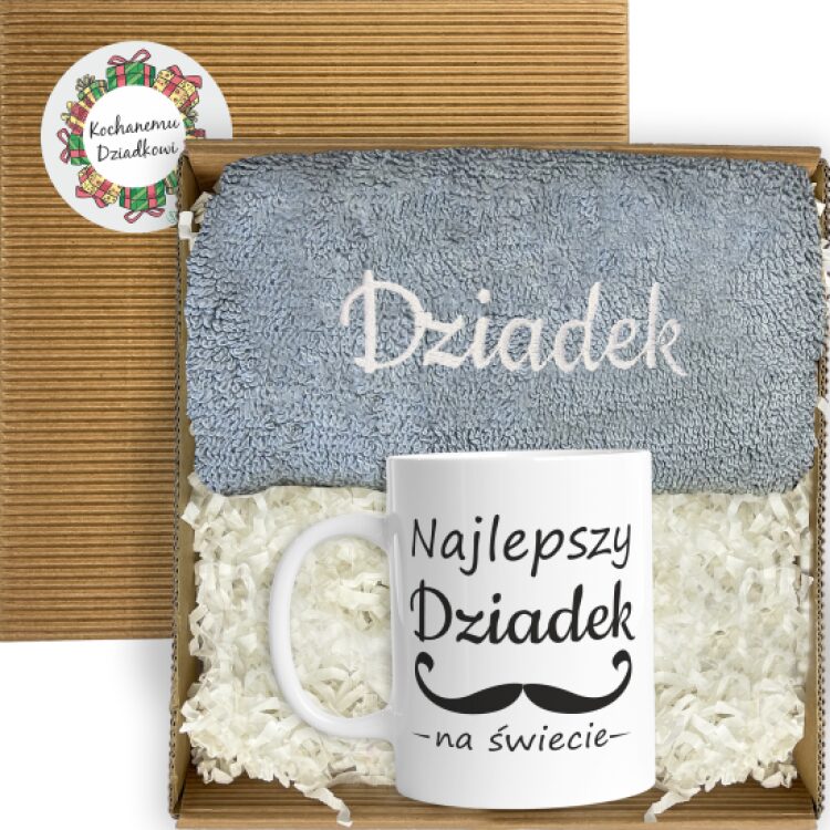 Kubek + ręcznik prezent dla dziadka w pudełku - obrazek 4
