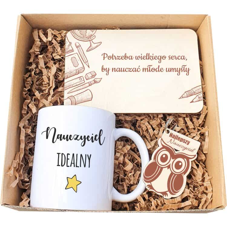 Prezent dla Nauczyciela Kubek Kartka Brelok Grawer - obrazek 2