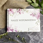 Biały Album na zdjęcia ślub wesele "Nasze wspomnienia" z nadrukiem - obrazek 3