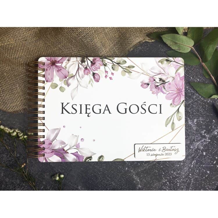 Księga gości z ankietami na ślub wesele z nadrukiem personalizowana - obrazek 4
