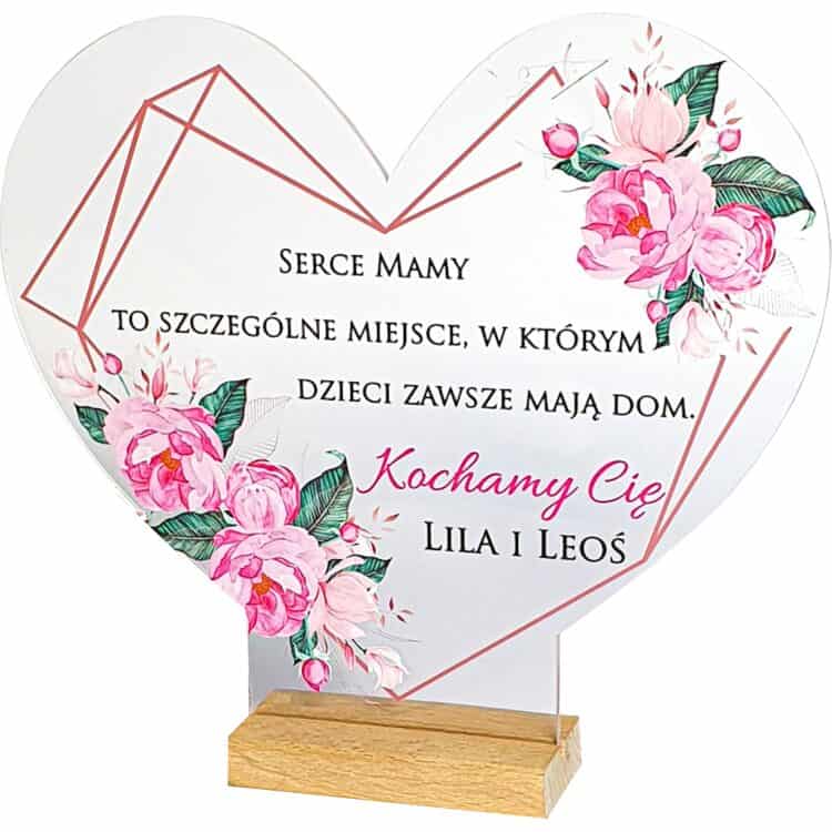 Statuetka Serce z nadrukiem Prezent dla Mamy Upominek - obrazek 2