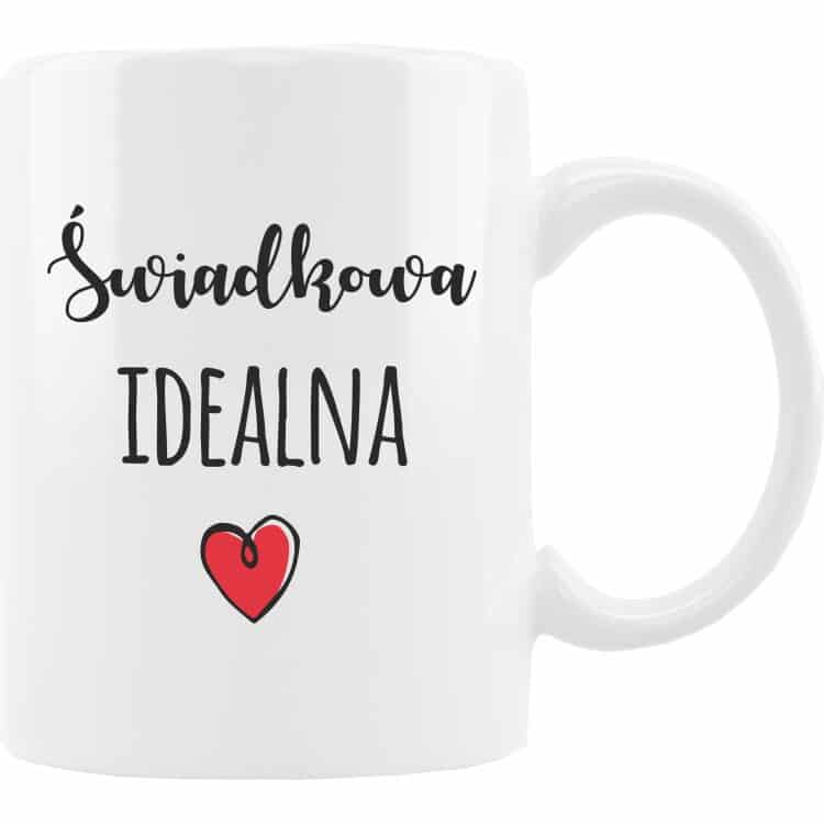 Podziękowanie dla Świadkowej - Zestaw Kubek 330 ml, Ręcznik z Haftem, Eko Wiórki - obrazek 3