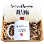 Podziękowanie dla Świadkowej - Zestaw Kubek 330 ml, Ręcznik z Haftem, Eko Wiórki