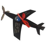 Samolot  z Grawerem Personalizowany - Czarny na Dzień Chłopaka