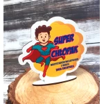 Statuetka Drewniana "Super Chłopak" - Oryfinalny Prezent na Dzień Chłopaka - obrazek 2