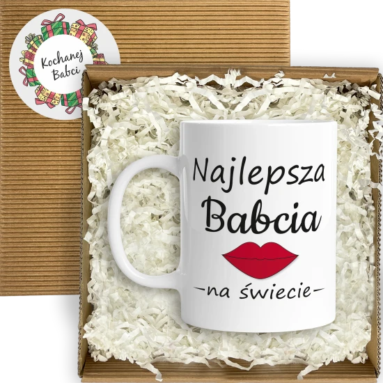 Z15 kubek BABCIA główne Kubek z Nadrukiem dla Babci Dziadka w Ozdobnym Pudełku - Prezent Upominek - obrazek 1