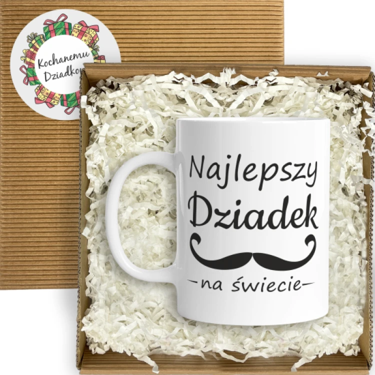 Kubek z Nadrukiem dla Babci Dziadka w Ozdobnym Pudełku - Prezent Upominek - obrazek 12