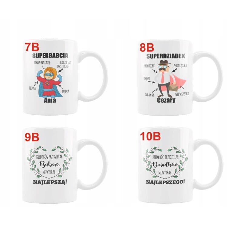 Kubek z Nadrukiem dla Babci Dziadka w Ozdobnym Pudełku - Prezent Upominek - obrazek 6