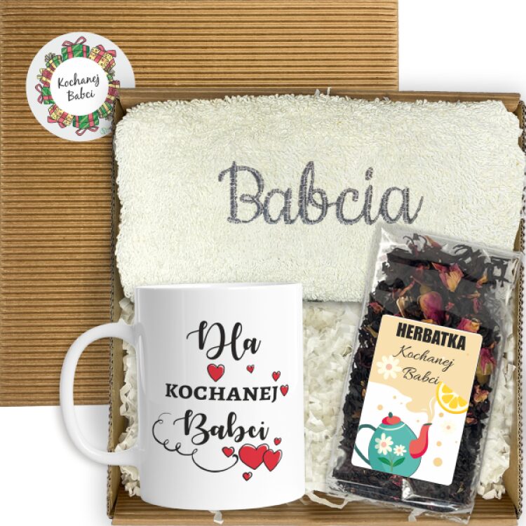 Elegancki Zestaw Prezentowy dla Babci z Kubkiem i Ręcznikiem - obrazek 6