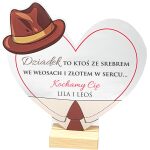 Statuetka Serce z nadrukiem Prezent dla Dziadka.