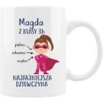 Kubek z nadrukiem Najfajniejsza. Prezent na różne okazje.