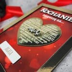 Prezent Walentynki Ramka podziękowanie ze złotym sercem 3D - obrazek 3
