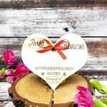 Serce Drewniane z Grawerem Personalizowanym - Prezent na Dzień Kobiet - obrazek 3