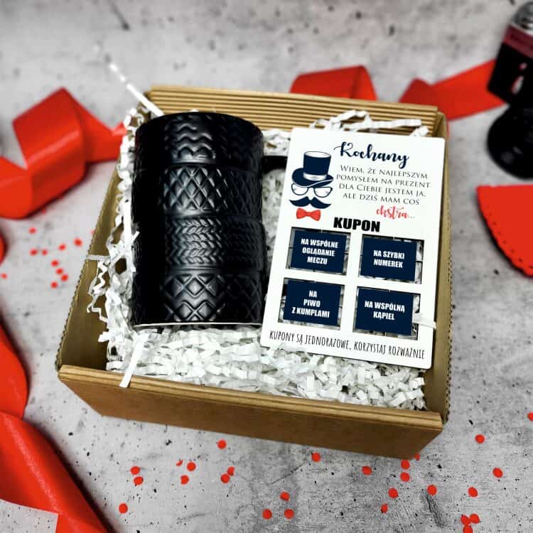 Kubek Opona i Kupony - Zestaw Prezentowy na Walentynki w Karbowanym Pudełku - obrazek 5