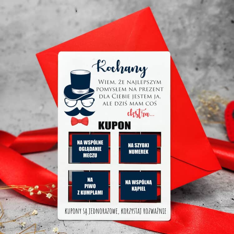 Kubek Opona i Kupony - Zestaw Prezentowy na Walentynki w Karbowanym Pudełku - obrazek 3