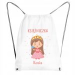 Worek/plecak z nadrukiem Księżniczka. Prezent dla dziewczynki.