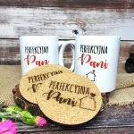 PAN PANI DOMU RĘCZNIKI KUBKI PODKŁADKI. PREZENT NA PARAPETÓWKĘ ŚLUB ROCZNICĘ - obrazek 3